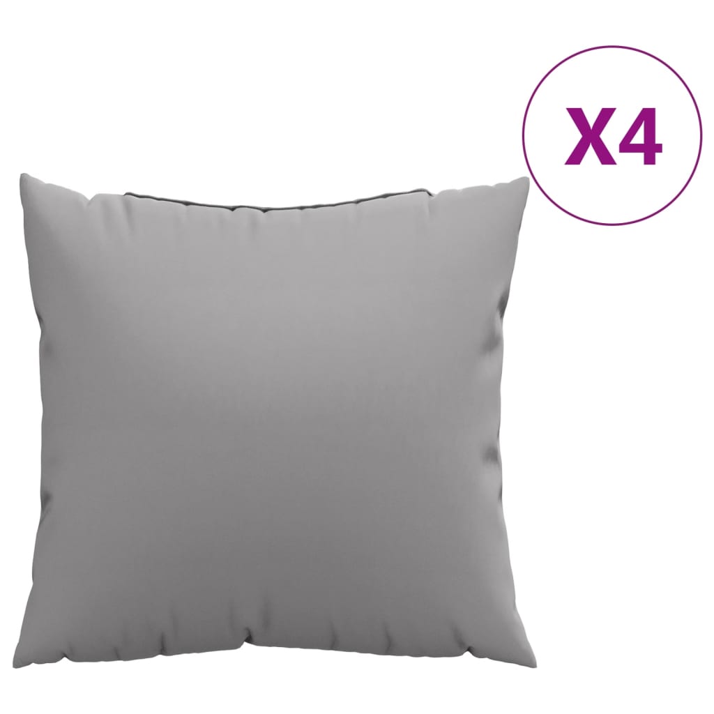 Cuscini per Divano 4 pz Grigi 60x60 cm in Tessuto | homemem39