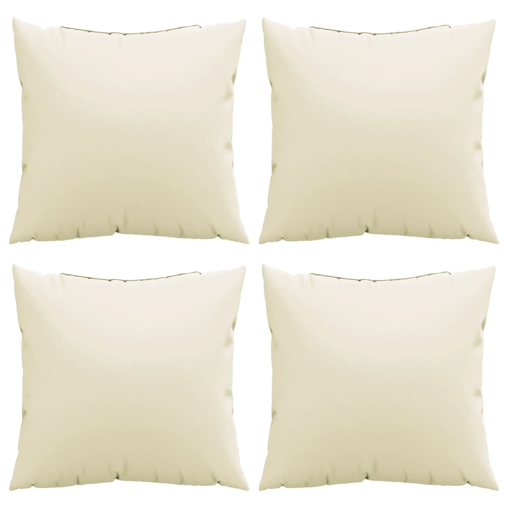 Cuscini per Divano 4 pz Crema 60x60 cm in Tessuto | homemem39