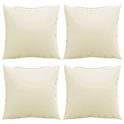 Cuscini per Divano 4 pz Crema 60x60 cm in Tessuto | homemem39