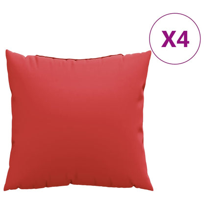Cuscini per Divano 4 pz Rossi 60x60 cm in Tessuto | homemem39
