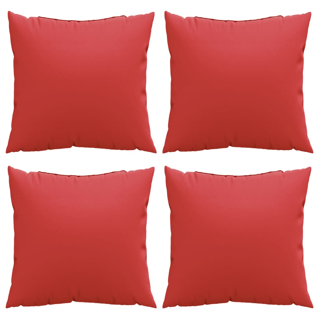 Cuscini per Divano 4 pz Rossi 60x60 cm in Tessuto | homemem39