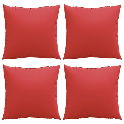 Cuscini per Divano 4 pz Rossi 60x60 cm in Tessuto | homemem39