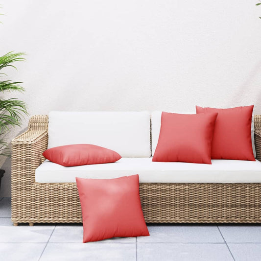 Cuscini per Divano 4 pz Rossi 60x60 cm in Tessuto | homemem39