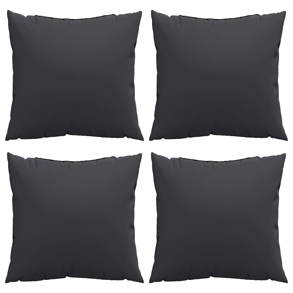 Cuscini per Divano 4 pz Neri 60x60 cm in Tessuto | homemem39