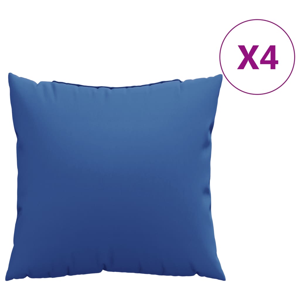 Cuscini per Divano 4 pz Blu Reale 60x60 cm in Tessuto | homemem39