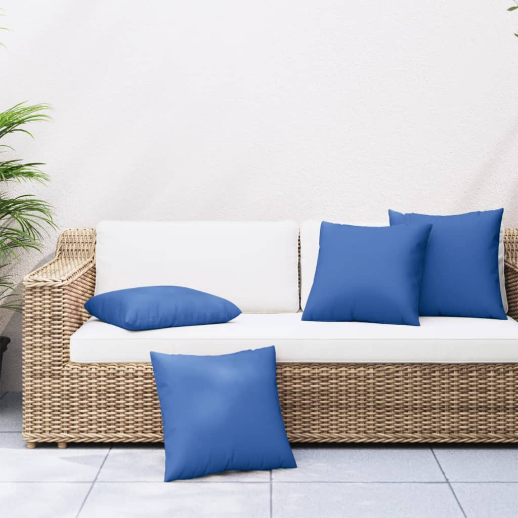 Cuscini per Divano 4 pz Blu Reale 60x60 cm in Tessuto | homemem39