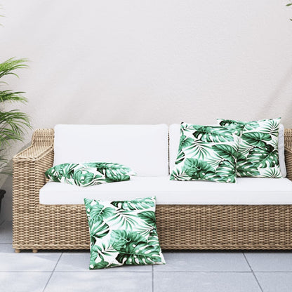 Cuscini per Divano 4 pz Motivo a Foglie 60x60 cm in Tessuto | homemem39