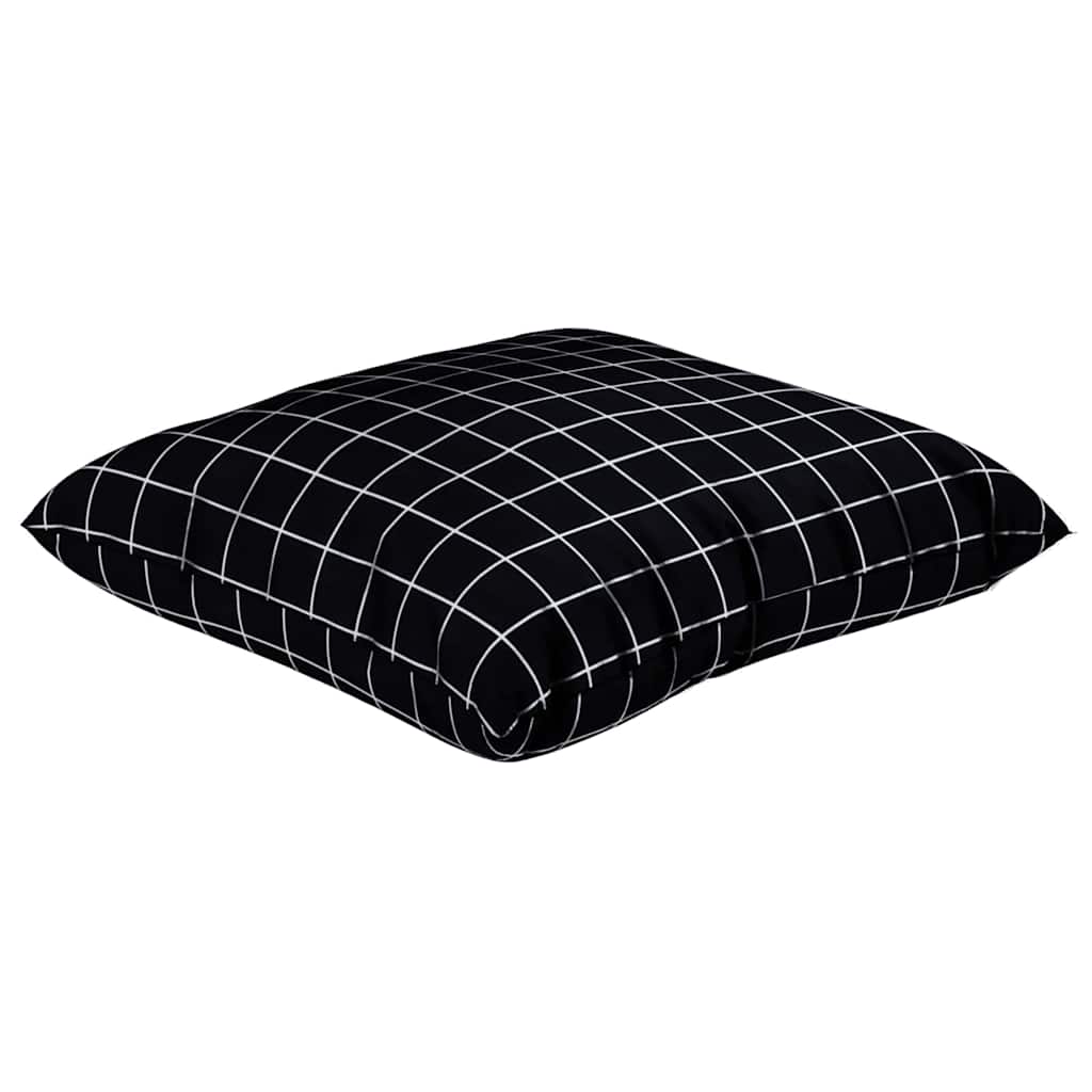 Cuscini Scatter a scacchi 4 pcs Quadro Nero 60 x 60 cm | homemem39