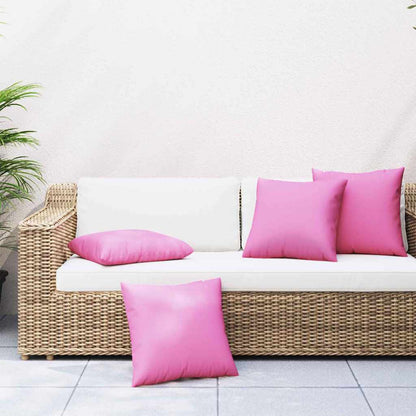 Cuscini Scatter 4 pcs Rosa 60 x 60 cm Tessuto in Poliestere | homemem39