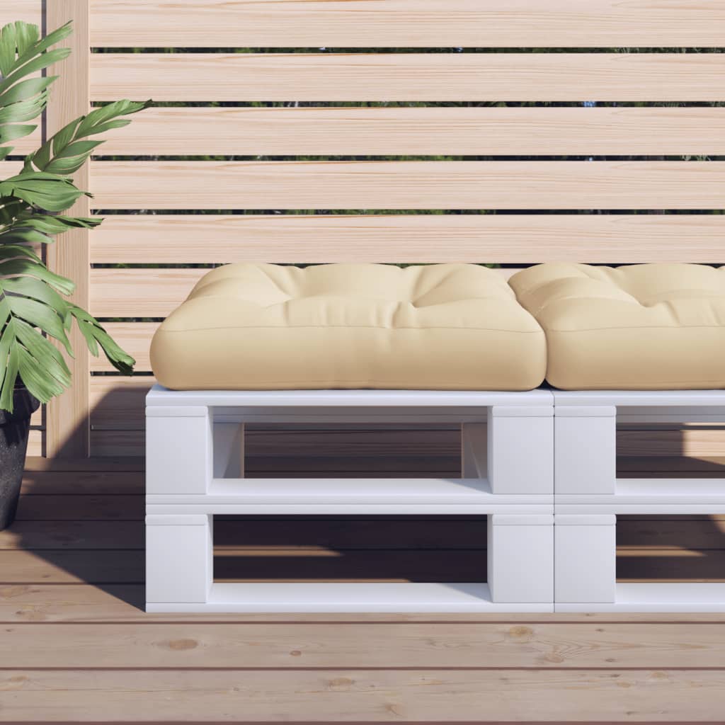 Cuscino per Pallet Beige 50x50x12 cm in Tessuto | homemem39