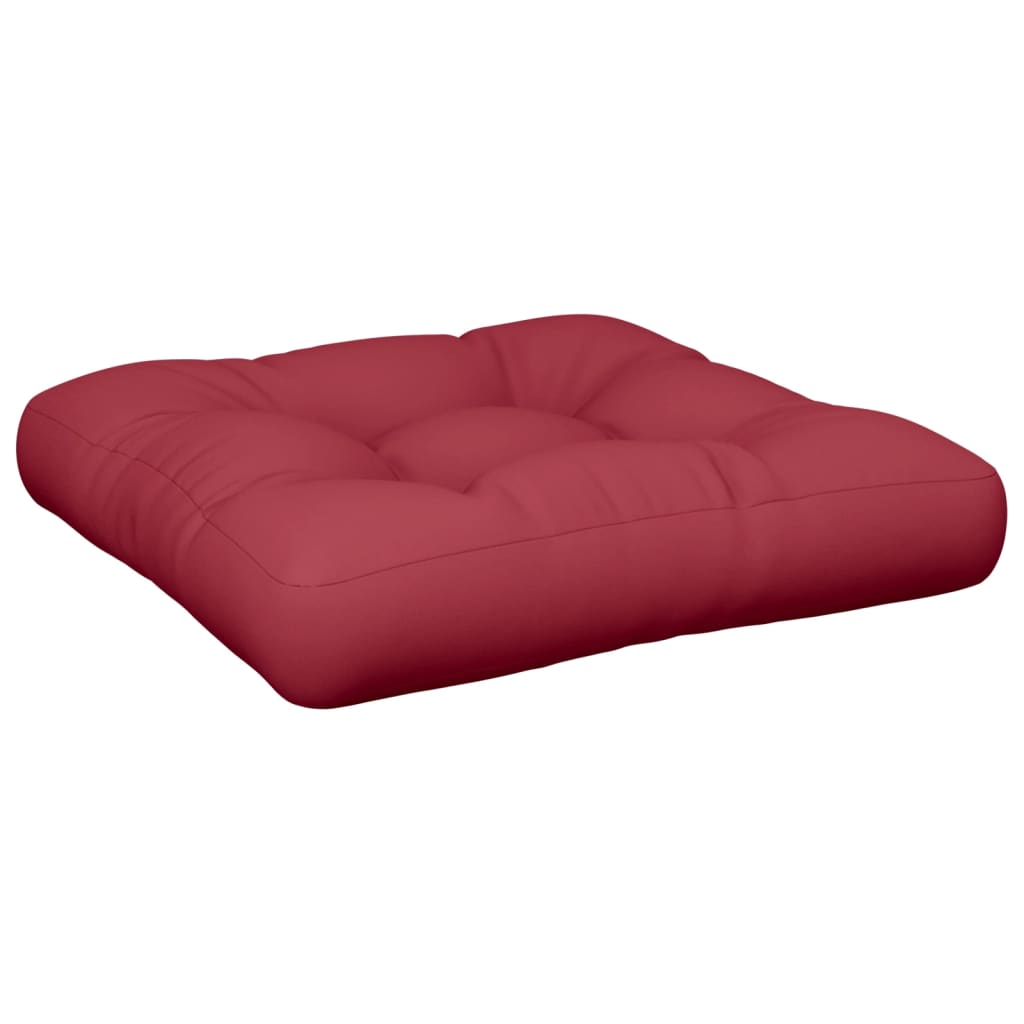 Cuscino per Pallet Rosso Vino 50x50x12 cm in Tessuto | homemem39