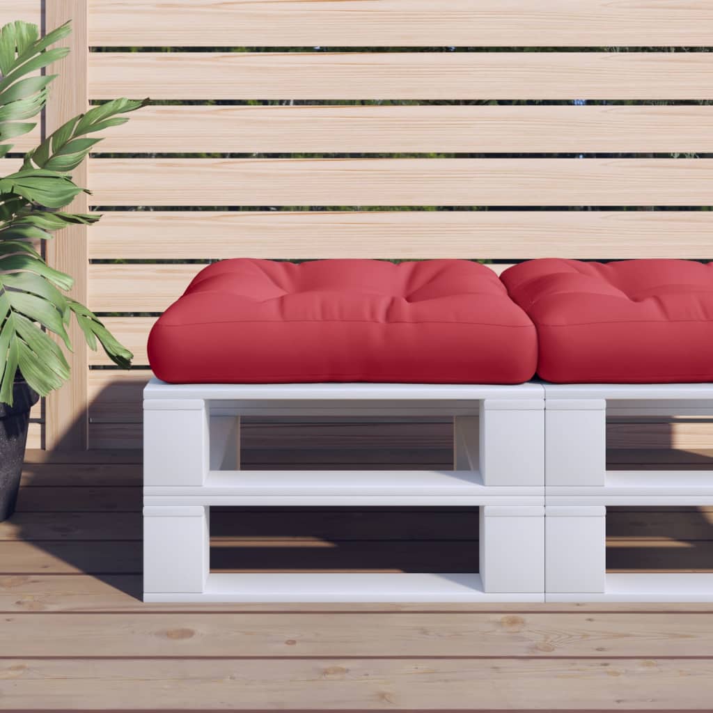 Cuscino per Pallet Rosso Vino 50x50x12 cm in Tessuto | homemem39