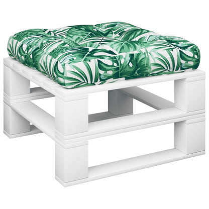 Cuscino per Pallet con Motivo a Foglie 50x50x12 cm in Tessuto | homemem39