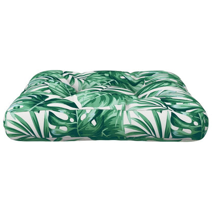 Cuscino per Pallet con Motivo a Foglie in Tessuto