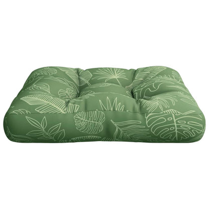 Cuscino per Pallet con Motivo a Foglie 50x50x12 cm in Tessuto | homemem39