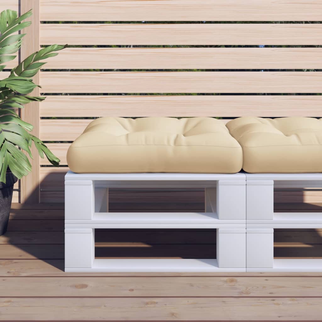 Cuscino per Pallet Beige 60x60x12 cm in Tessuto | homemem39