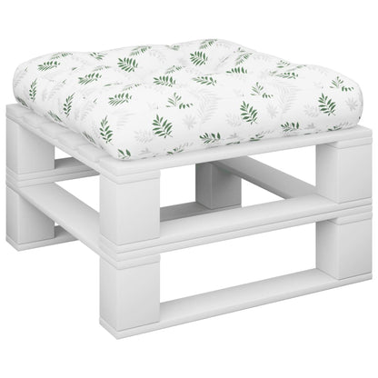 Cuscino per Pallet con Motivo a Foglie 60x60x12 cm in Tessuto | homemem39