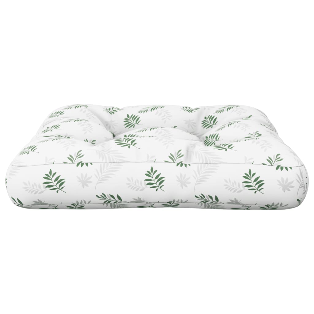 Cuscino per Pallet con Motivo a Foglie 60x60x12 cm in Tessuto | homemem39