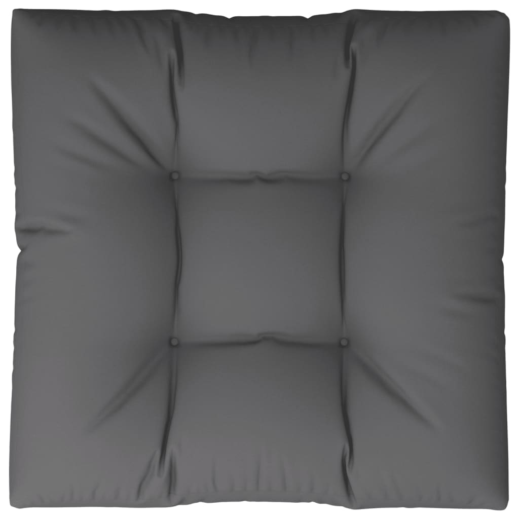 Cuscino per Pallet Antracite 70x70x12 cm in Tessuto | homemem39