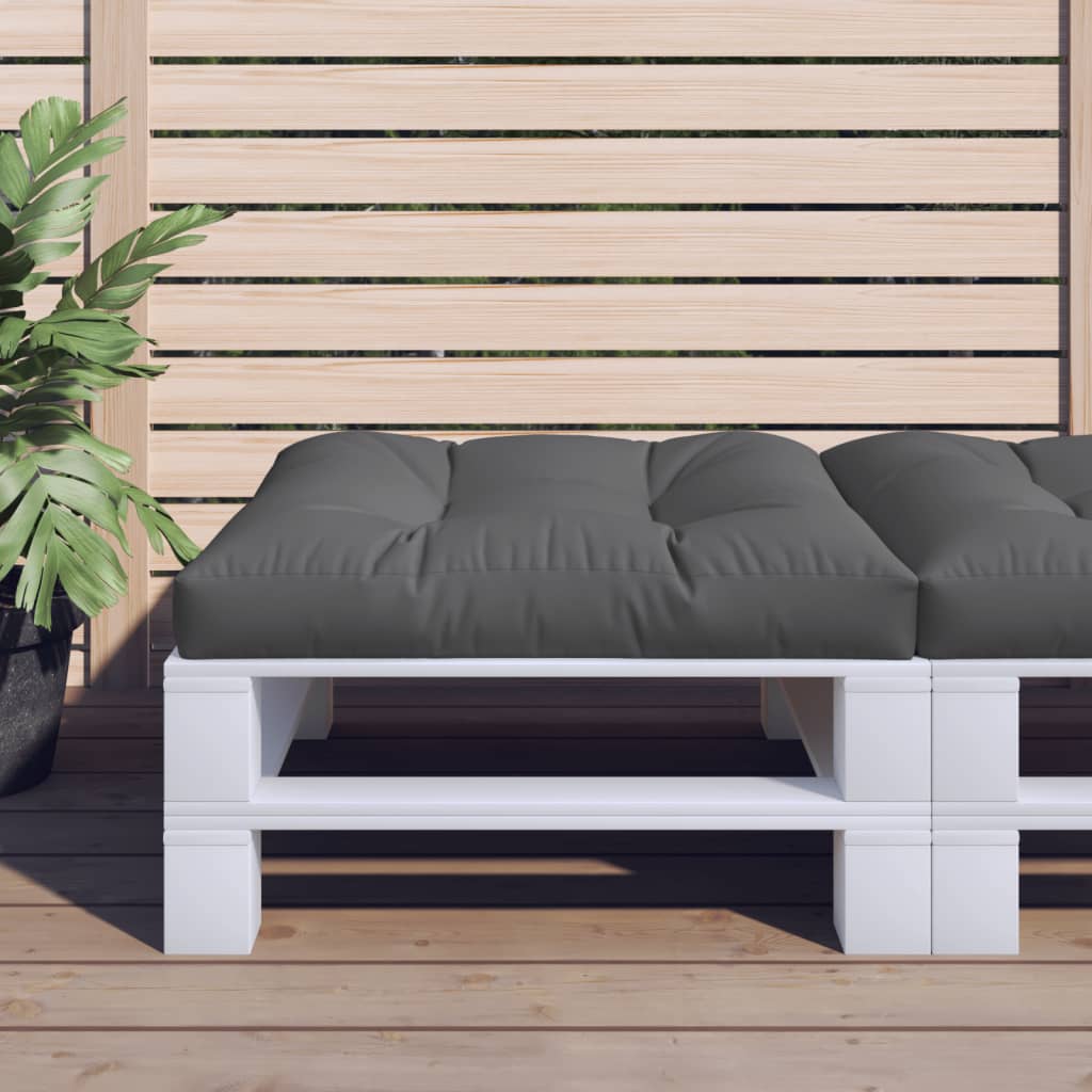 Cuscino per Pallet Antracite 70x70x12 cm in Tessuto | homemem39