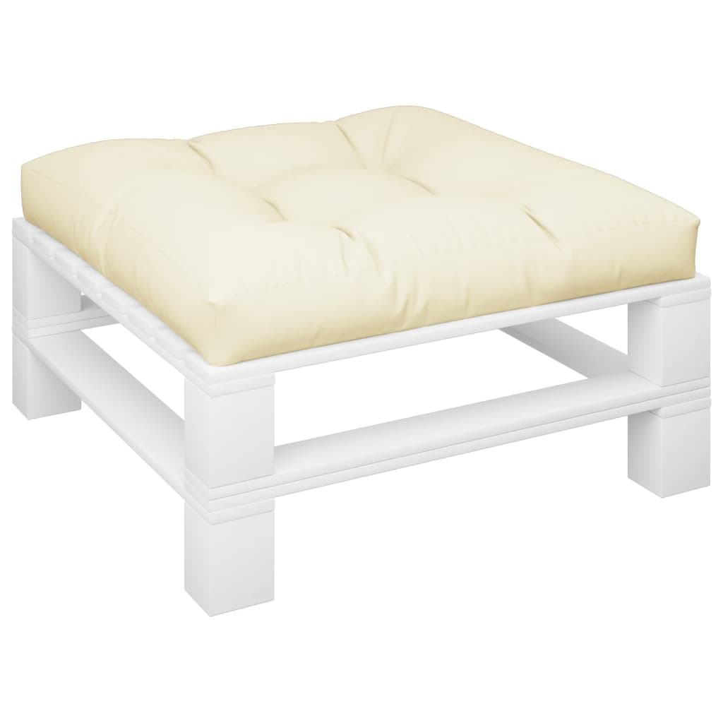 Cuscino per Pallet Crema 70x70x12 cm in Tessuto | homemem39