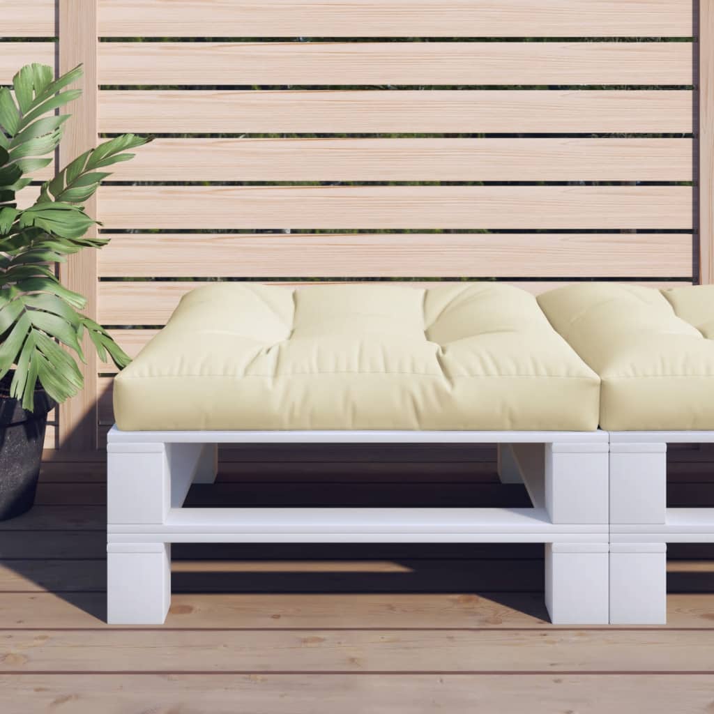 Cuscino per Pallet Crema 70x70x12 cm in Tessuto | homemem39