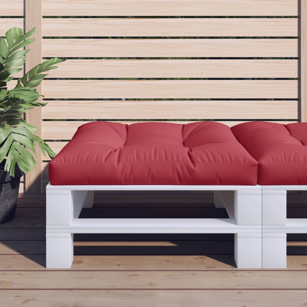 Cuscino per Pallet Rosso Vino 70x70x12 cm in Tessuto | homemem39