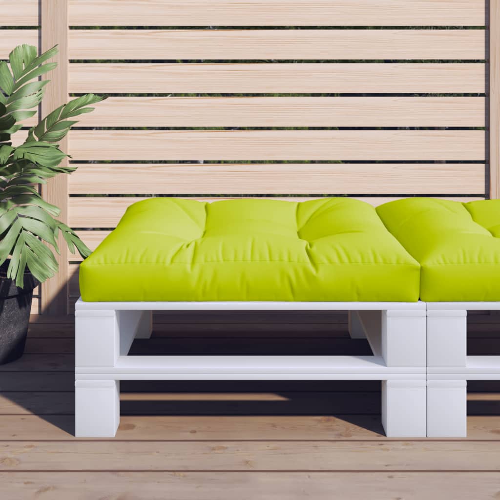 Cuscino per Pallet Verde Brillante 70x70x12 cm in Tessuto | homemem39