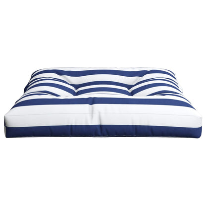 Cuscino per Pallet Strisce Bianche e Blu 70x70x12 cm in Tessuto | homemem39