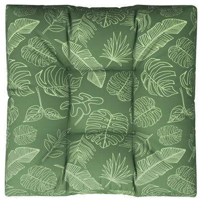 Cuscino per Pallet con Motivo a Foglie 70x70x12 cm in Tessuto | homemem39