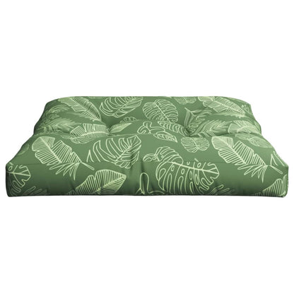 Cuscino per Pallet con Motivo a Foglie 70x70x12 cm in Tessuto | homemem39