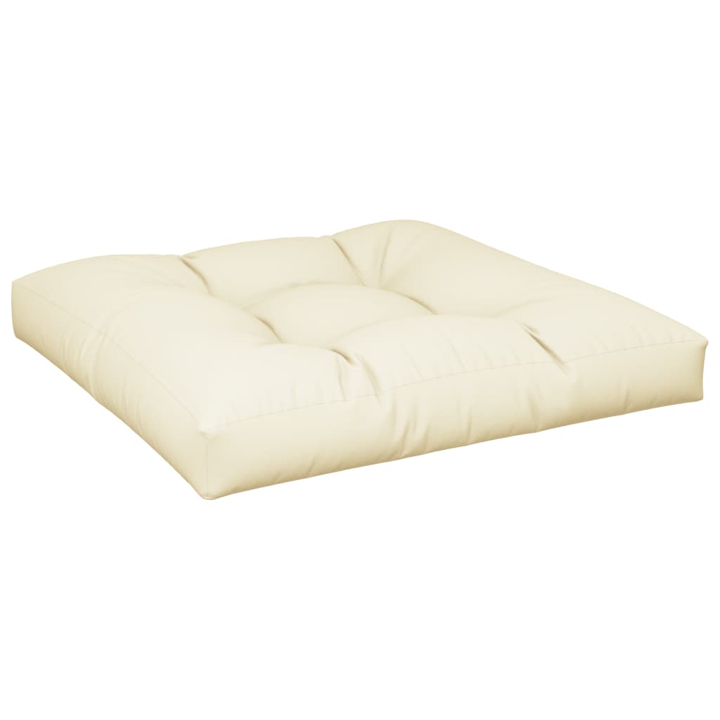 Cuscino per Pallet Crema 80x80x12 cm in Tessuto | homemem39