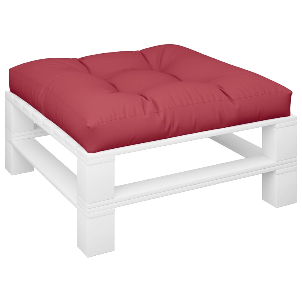 Cuscino per Pallet Rosso Vino 80x80x12 cm in Tessuto | homemem39