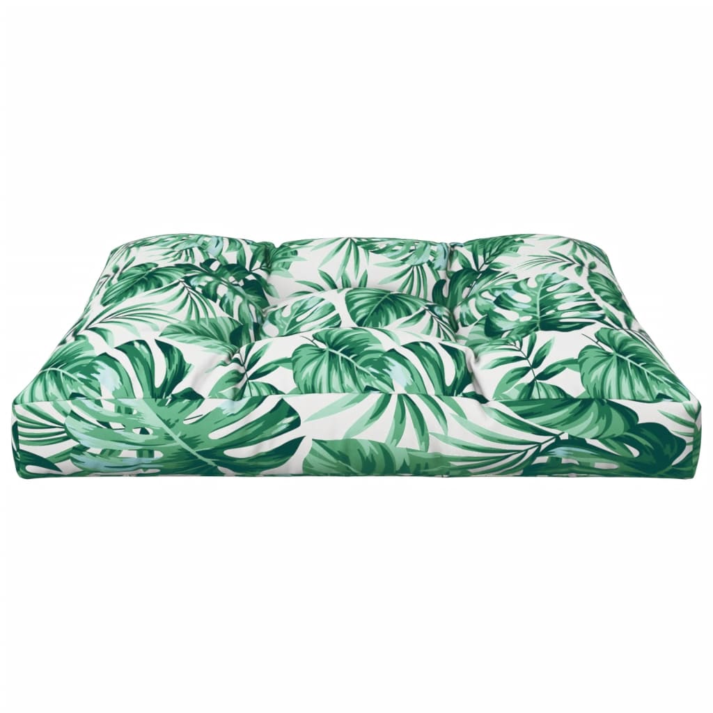 Cuscino per Pallet con Motivo a Foglie in Tessuto