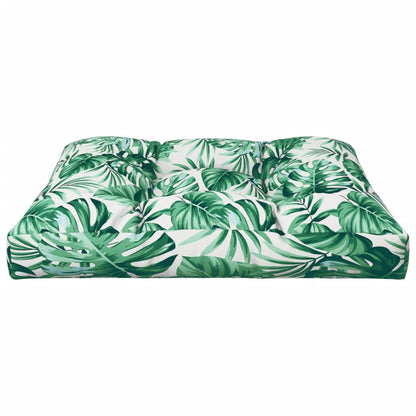 Cuscino per Pallet con Motivo a Foglie in Tessuto