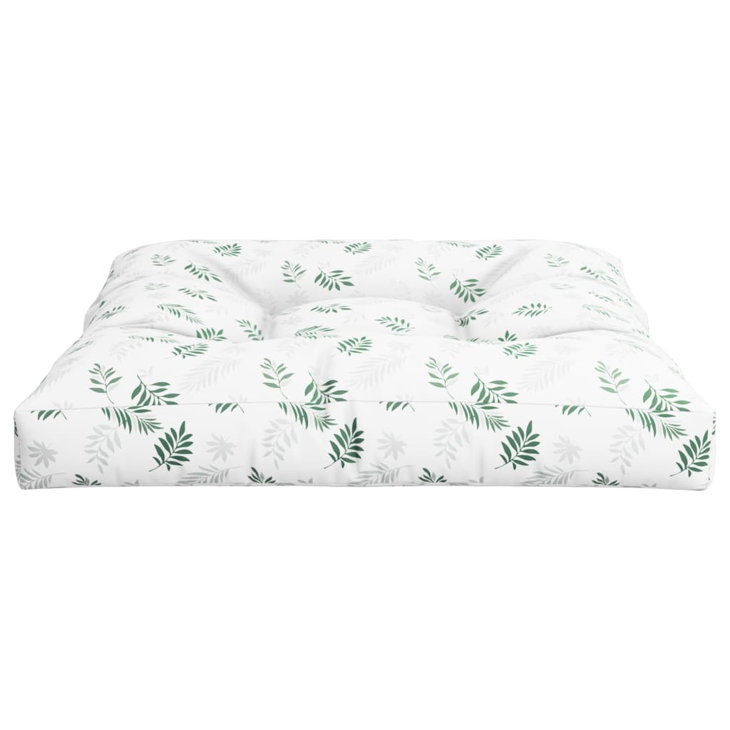 Cuscino per Pallet con Motivo a Foglie 80x80x12 cm in Tessuto | homemem39