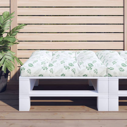 Cuscino per Pallet con Motivo a Foglie 80x80x12 cm in Tessuto | homemem39