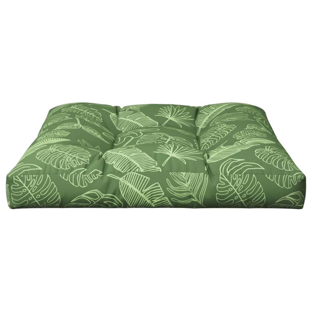 Cuscino per Pallet con Motivo a Foglie 80x80x12 cm in Tessuto | homemem39