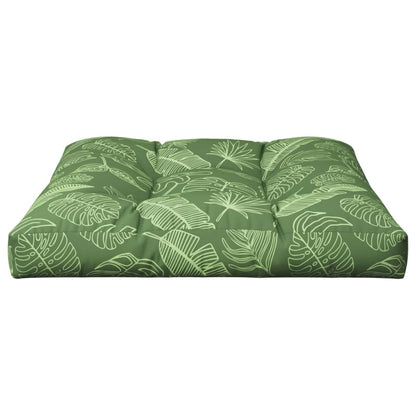 Cuscino per Pallet con Motivo a Foglie 80x80x12 cm in Tessuto | homemem39