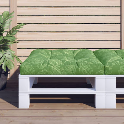 Cuscino per Pallet con Motivo a Foglie 80x80x12 cm in Tessuto | homemem39