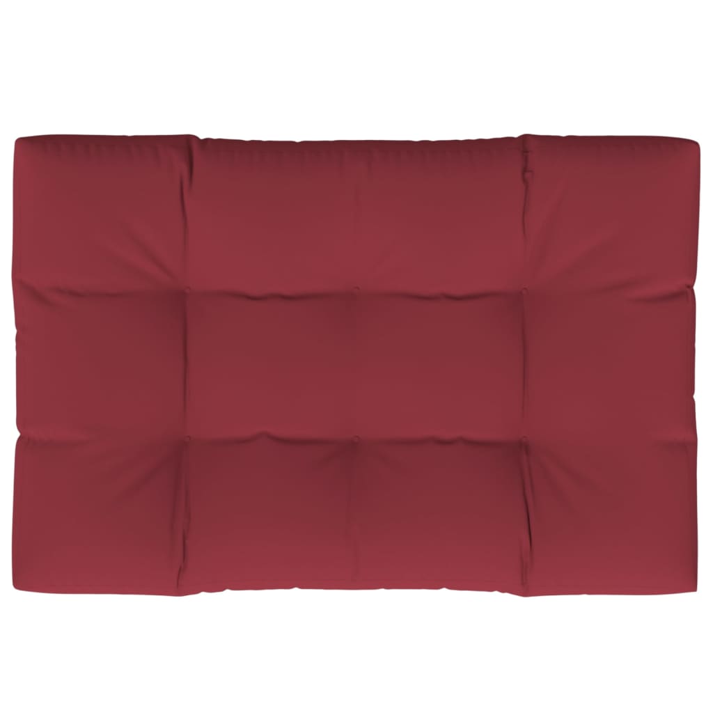 Cuscino per Pallet 120 x 80 x 12 cm Rosso Vino in Tessuto | homemem39