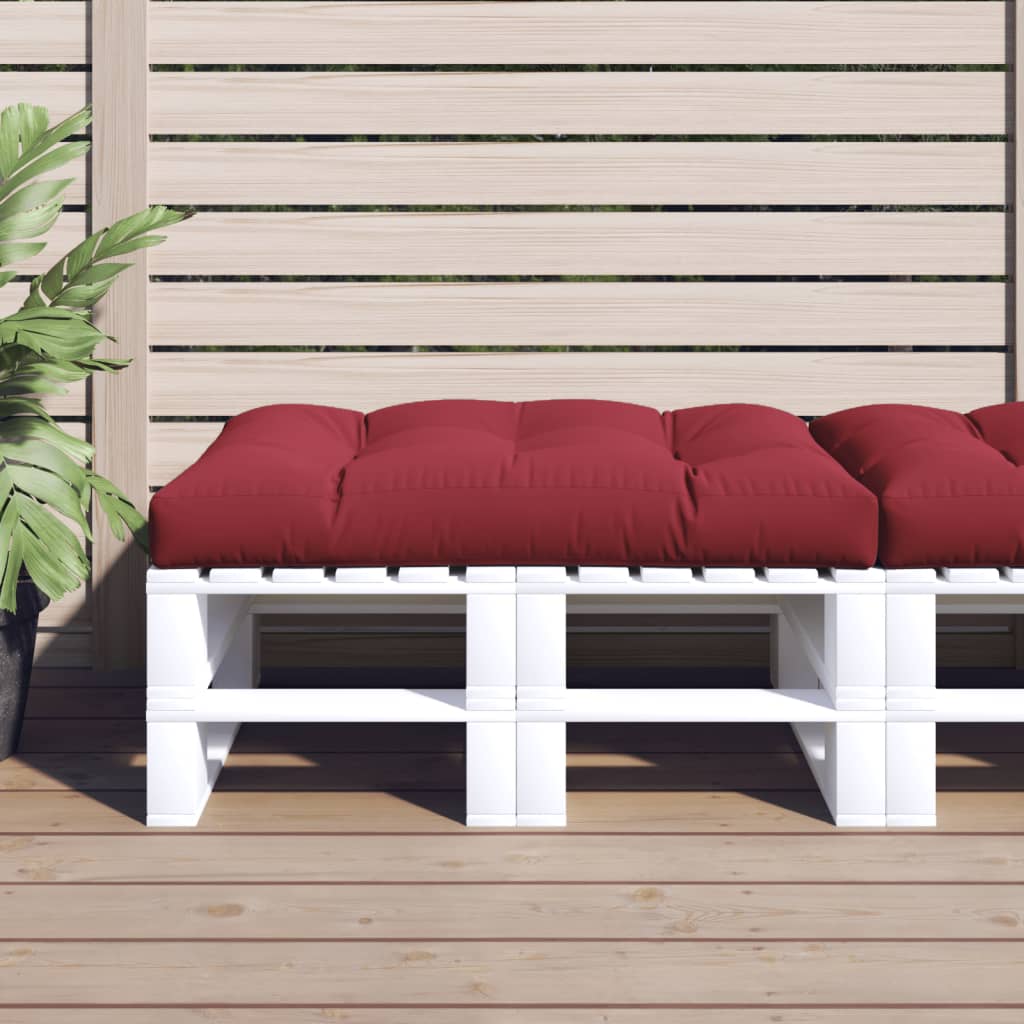 Cuscino per Pallet 120 x 80 x 12 cm Rosso Vino in Tessuto | homemem39
