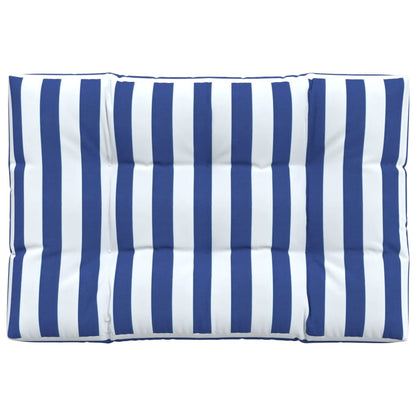 Cuscino per Pallet Strisce Bianche e Blu 120x80x12cm in Tessuto | homemem39