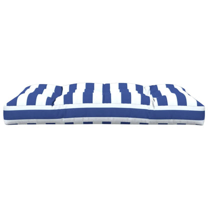 Cuscino per Pallet Strisce Bianche e Blu 120x80x12cm in Tessuto | homemem39