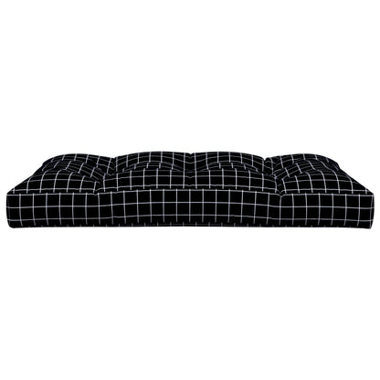 Cuscino per Pallet Motivo a Quadri Nero 120x80x12 cm in Tessuto | homemem39