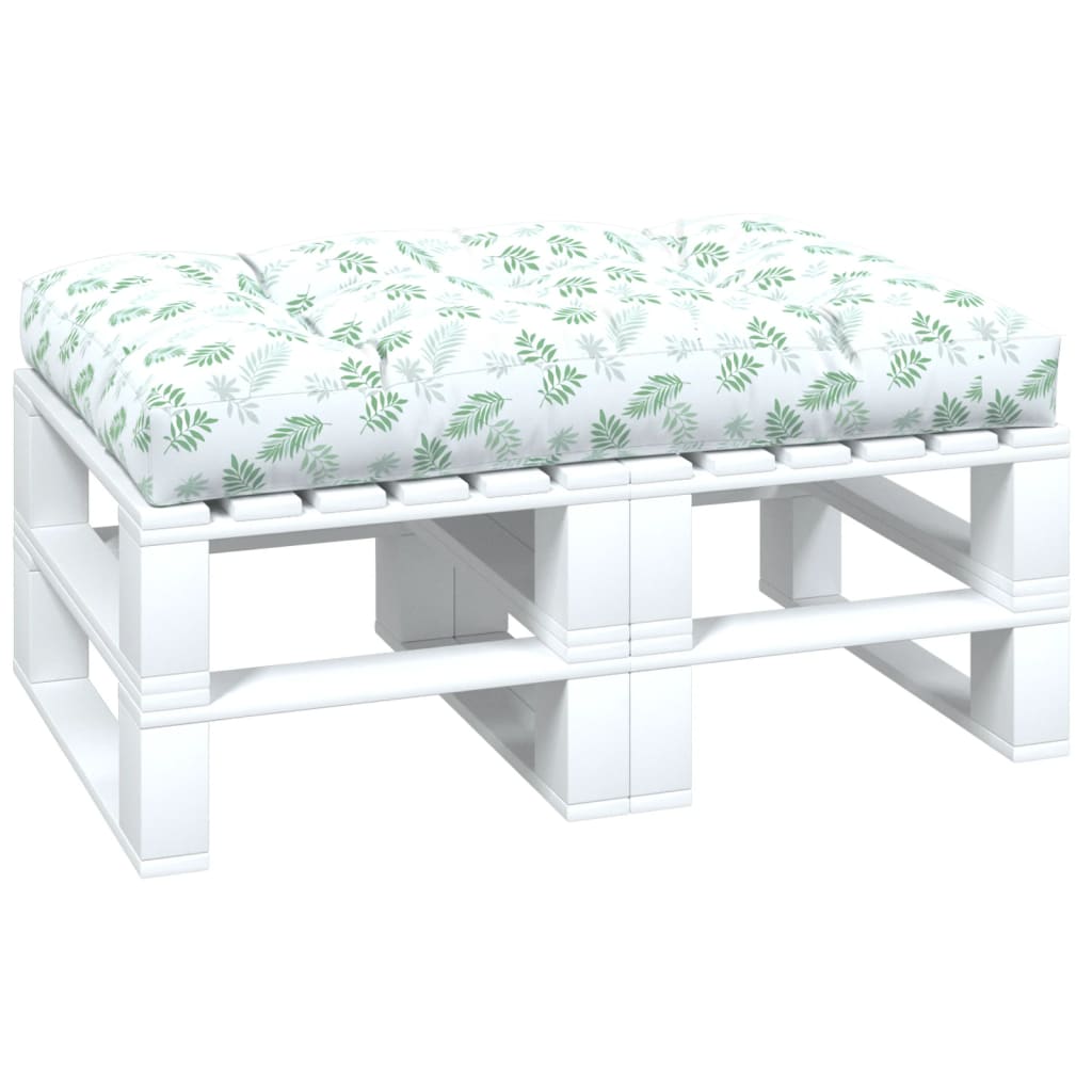 Cuscino per Pallet con Motivo a Foglie 120x80x12 cm in Tessuto | homemem39