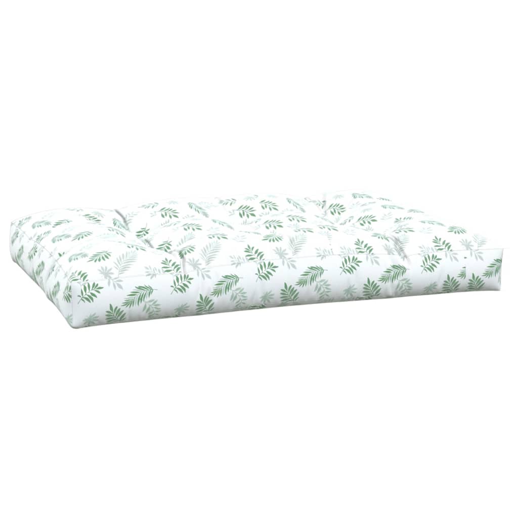 Cuscino per Pallet con Motivo a Foglie in Tessuto