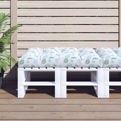 Cuscino per Pallet con Motivo a Foglie in Tessuto