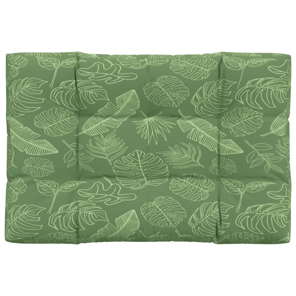 Cuscino per Pallet con Motivo a Foglie 120x80x12 cm in Tessuto | homemem39