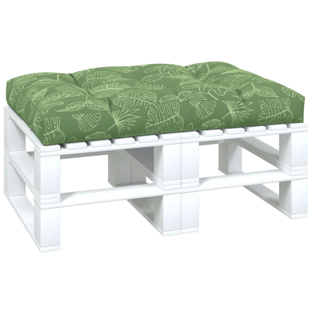 Cuscino per Pallet con Motivo a Foglie 120x80x12 cm in Tessuto | homemem39